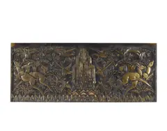 Walter Gilbert, Elevator Screen, for the Derry and Toms Department Store, Kensington High Street, London, patinated bronze