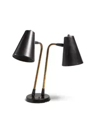 Raymond Loewy, Prototype Table Lamp, enameled metal, brass