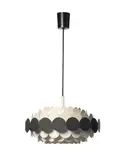 Doria Leuchten, Ceiling Pendant, enameled metal, plastic cap, with maker's label on inside of cap