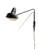 Serge Mouille, Single-Arm Pivoting Wall Light, designed 1953, for Ateliers Serge Mouille, enameled steel, enameled aluminum, brass
