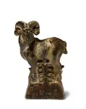 Knud Kyhn, Ram Sculpture, for Royal Copenhagen, glazed stoneware, signed 'KK', in glaze '21190', stamped 'ROYAL COPENHAGEN DENMARK'