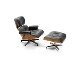 Charles and Ray Eames, 670 Lounge Chair and 671 Ottoman, laminated rosewood, black leather