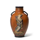 Jais Nielsen, Abraham's Sacrifice, for Royal Copenhagen, glazed stoneware, signed 'JAIS 14-10-27' with Royal Copenhagen marks