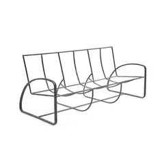 Three Seat Sofa by Walter Lamb, for Brown Jordan, bronze tubing, sold Oct 2019