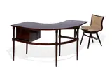 T. H. Robsjohn-Gibbings, Rare Extending Desk and Chair