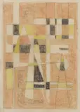 Carlos Mérida, Untitled (Abstract Study), colored pencil and graphite on tracing paper