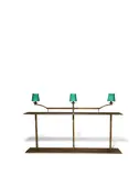 Philippe Starck, Custom Three Arm Standing Lamp, patinated brass
