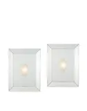 Pair of Custom Mirrored Sconces with Crystal Vase by Philippe Starck, mirrored glass, crystal, sold Oct 2019