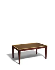 Custom Cocktail Table by Philippe Starck, stained wood, glass, gilt metal, gold leaf, sold Oct 2019