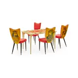 Aldo Tura, Card Table and Four Chairs