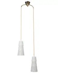 Lisa Johansson-Pape, Double Ceiling Light, enameled milk glass