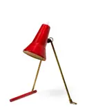 Combined Table Wall Lamp by Stilnovo, enameled aluminum, brass, with maker's label, offered Oct 2019