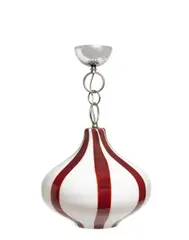Ceiling Lamp by Massimo Vignelli, chromed metal drop 12in (30cm), sold Oct 2019