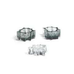 Three Vases by Angelo Mangiarotti, for Vistosi, molded glass, apparently unmarked, sold Oct 2019