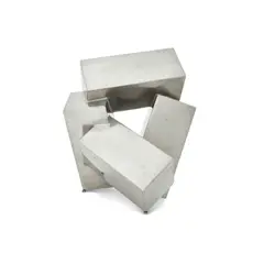 Maquette for Four Cuboids on Three Points V by Jacques Schnier, stainless steel, apparently unsigned, sold Oct 2019
