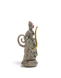 Adrian Saxe, Figural Ewer Form Sculpture (Marie X), jeweled porcelain, incised 'Saxe' and impressed 'Saxe 1993,' with maker's mark