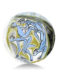 Salvatore Meli, Charger, glazed ceramic, signed in underglaze 'Meli 50 Roma'
