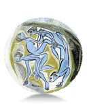 Salvatore Meli, Charger, glazed ceramic, signed in underglaze 'Meli 50 Roma'