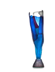 Danny Perkins, Sculpture, blown and painted glass, inscribed 'DANNY PERKINS 1995 UND 612 GLASS VIOLA'