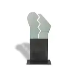 Tsuyoshi Inoue, Pedestal 0^1^0, laminated glass, metal, unsigned