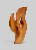 Alexandre Noll, Untitled (Sculpture), carved mahogany, engraved 'ANOLL'