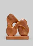 Alexandre Noll, Untitled (Sculpture), carved mahogany, engraved 'ANOLL'
