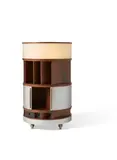 Joe Colombo, Illuminated Combi-Center, designed 1963, for Bernini, walnut, aluminum, acrylic