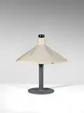 Gino Sarfatti, Rare Height Adjustable Table Lamp, model no 609, enameled aluminum, steel and iron, Bakelite