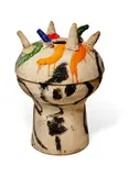 Large Vessel by Peter Voulkos, glazed ceramic with polychrome glaze engobes/slips, sold Jun 2019