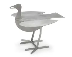 François-Xavier Lalanne, Oiseau d'Argent Table, designed 1992 for Artcurial, initialed 'FXL' and stamped 'Lalanne' and 'Artcurial', aluminum