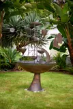 Philippe Hiquily, Fountaine Mobile II, patinated brass, stamped 'HIQUILY'