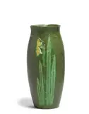 Vase by Grueby Faience Company, glazed earthenware, impressed 'GRUEBY POTTERY BOSTON U, sold Apr 2019