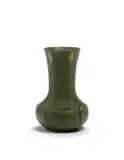 Vase by Grueby Faience Company, glazed earthenware, impressed 'GRUEBY POTTERY BOSTON U, sold Apr 2019
