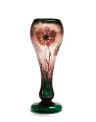 Vase by Daum Nancy, martele glass, offered Apr 2019
