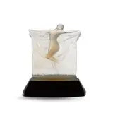 Thais Statuette by René Lalique, molded opalescent glass, metal, sold Apr 2019