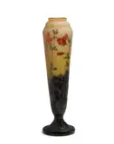 Daum Nancy, Vase, acid etched and enameled glass