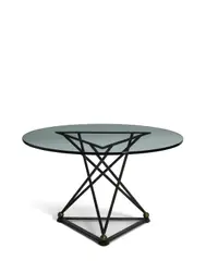 Center Table by Arturo Pani, enameled metal, glass, sold Apr 2019