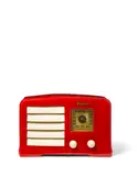 Little Miracle Radio by Emerson Radio & Phonograph Corporation, model AX235, cherry red catalin case with white louvered grille and off white knobs with Emerson decal, sold Apr 2019