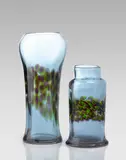 Antonio da Ros, Two Rare Prototype Murrine Vases, for Vetreria Gino Cenedese, murrine glass, paper label to large example 'CENEDESE GLASS MURANO 97/66 MADE IN ITALY'