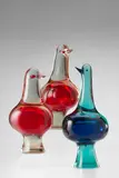 Three Small Rare Gallina Rissosa Ciarliera by Antonio da Ros, for Vetreria Gino Cenedese, sommerso glass, offered Apr 2019