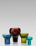 Group of Four Rare Clessidra a Fungo Vases by Antonio da Ros, for Vetreria Gino Cenedese, sommerso glass, offered Apr 2019