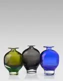 Antonio da Ros, Three Flaconcino su Base Vases, for Vetreria Gino Cenedese, glass, paper label to one example 'MURANO cenedese VETRI 8/63'