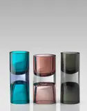 Group of three Rare Clessidra Cilindrica Vases by Antonio da Ros, for Vetreria Gino Cenedese, sommerso glass, offered Apr 2019