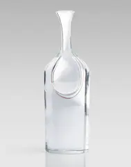 Rare Bottiglia Tipo Sasso con Collo Corto Vase by Antonio da Ros, for Vetreria Gino Cenedese, sommerso glass, the clear example with narrow band of internal decoration, offered Apr 2019