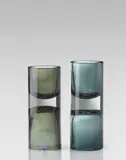 Pair of Rare Clessidra Cilindrica Vases by Antonio da Ros, for Vetreria Gino Cenedese, sommerso glass, foil label to one example 'MURANO cenedese VETRI', offered Apr 2019