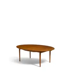 Finn Juhl, Judas Extension Dining Table, for Niels Vodder, teak, silver