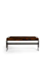Pace Collection, Console, chromed steel, zebrawood