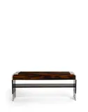 Pace Collection, Console, chromed steel, zebrawood