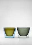 Vetreria Gino Cenedese, Two Rare Coppa Piatta Molata Vases