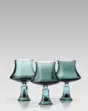 Antonio da Ros, Three Bicchierone su Base a Campana con Bolla, for Vetreria Gino Cenedese, sommerso glass